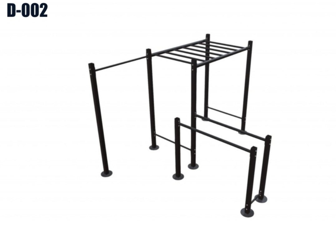 Render técnico de Calisthenic Monkey Bar Exterior D-002